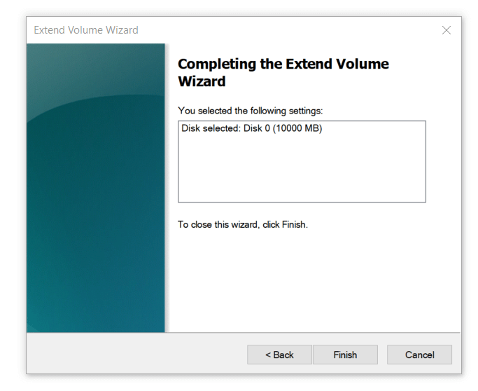 Can’t Extend Volume