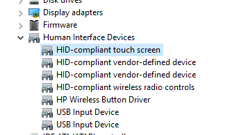 HID Windows 10 